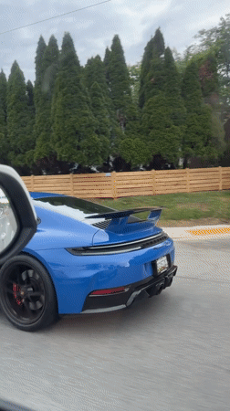 Blue Porsche spotted on Bethesda residential street
