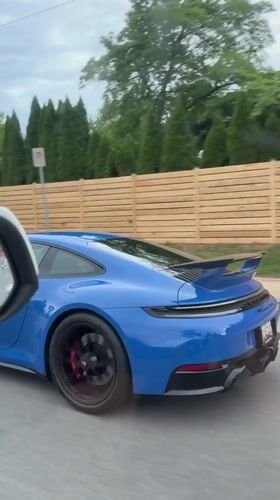 Blue Porsche spotted on Bethesda residential street