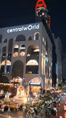 Evening street life documented around Bangkok's CentralWorld district