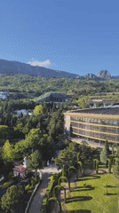 Scenic mountain resort views captured in Simeiz Ukraine