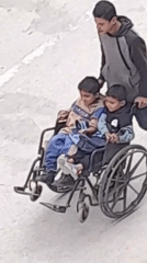 Mixed scenes: wheelchair users, horse cart, UNICEF shelter documented