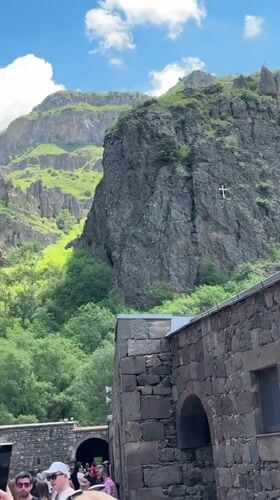 Morning documentation of Geghard Monastery exterior in Armenia