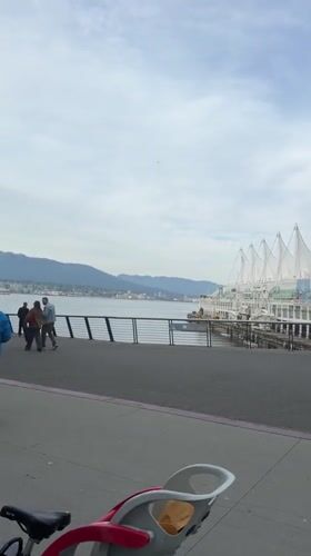 Late-night waterfront activity documented around Vancouver's Canada Place district