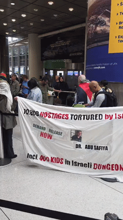 Pro-Palestinian demonstration unfolds at JFK Airport terminal