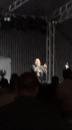 Female singer performs evening concert in Plovdiv, Bulgaria