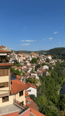 Sunny afternoon around Veliko Tarnovo's hillside streets and rooftops