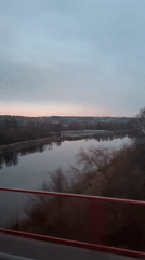 River view captured from red bridge in Yakhroma