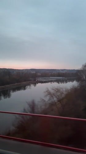 River view captured from red bridge in Yakhroma