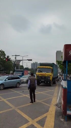 Morning rush hour traffic documented across Dhaka streets