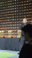 Camera operator films awards ceremony in New York
