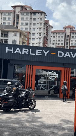 Early morning activity documented at Kuala Lumpur Harley-Davidson dealership