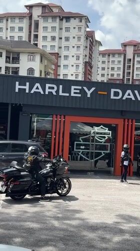 Early morning activity documented at Kuala Lumpur Harley-Davidson dealership