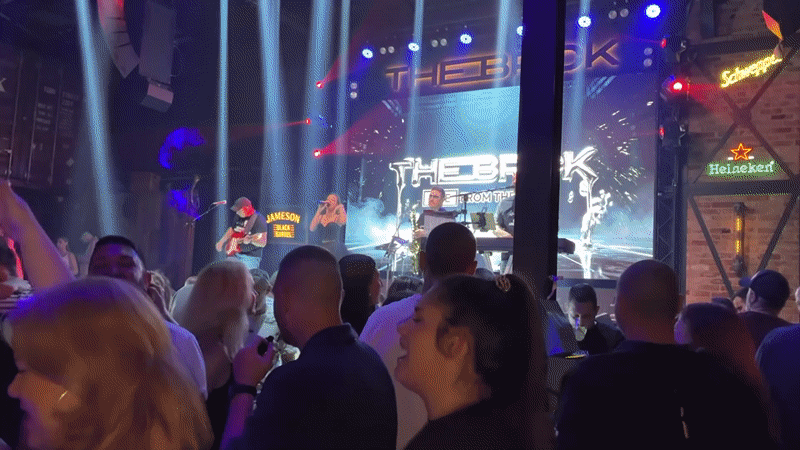 Band The Brick performs live show in Varna nightclub