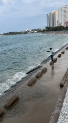 Morning life unfolds in Vietnamese coastal district
