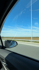 Highway traffic recorded near Dobanovci on sunny April morning