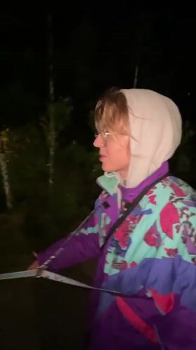 Dog walker encounters hedgehog near fence in Sestroretsk