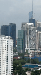 Dawn aerial views and breakfast overlooking Kuala Lumpur skyline