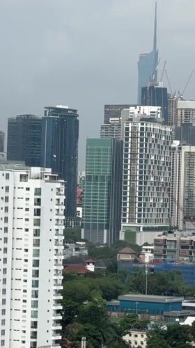 Dawn aerial views and breakfast overlooking Kuala Lumpur skyline