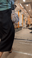Snapshot of London public transit, buses and tube in motion