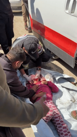 Emergency response reported in Gaza involving young girl