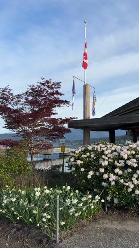 Man films self-video on Port Moody pier after workout