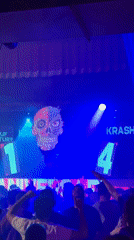DJ performs for crowd at Barcelona nightclub