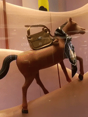 Shopper documents luxury retail displays across Dubai mall levels