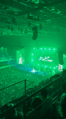 Female singer performs evening concert in Ufa arena venue