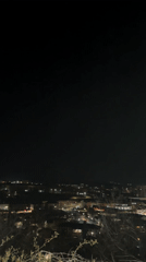 Nighttime scenes captured around Lovech monument and cityscape