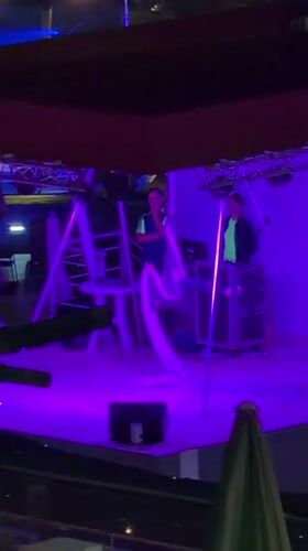Nighttime aerial performances observed at Spanish resort complexes