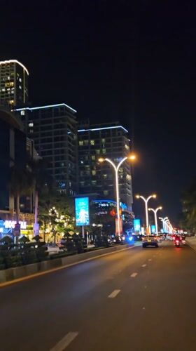 Nighttime urban scenes documented in Nha Trang, Vietnam
