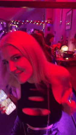 Night out at Belgrade club with DJ and dancing