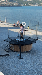 Beach entertainment draws crowds in Novorossiysk waterfront area
