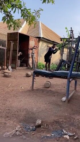 Men conduct morning outdoor workout session in Akwanga, Nigeria