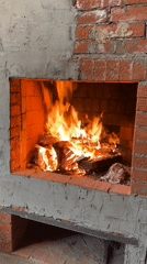 Evening sunset and fireplace moments captured in Chaikovsky, Russia