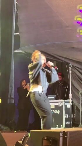 Outdoor concert performance draws crowd in Khabarovsk, Russia