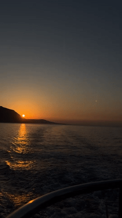 Golden hour on the water off Polis Chrysochous, Cyprus