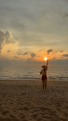 Sunset beach scenes captured at Mai Khao, Thailand
