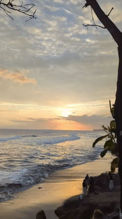 Sunset captured by witnesses at North Kuta beach