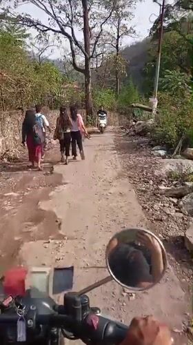 Rural road activity documented near Rishikesh, India