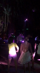 Small outdoor dance party held in Baan Mae Nam, Thailand