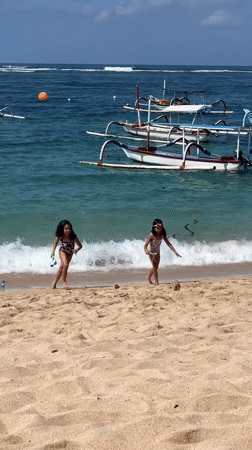 Sunny beach day in Kuta Selatan, Bali