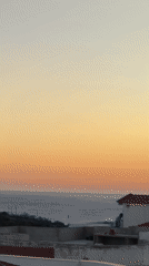 Sunset panorama captured over Tangier coastline from elevated viewpoint