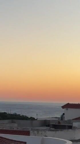 Sunset panorama captured over Tangier coastline from elevated viewpoint