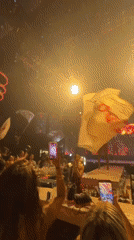 Live concert performance on a flame-backdrop stage in Plovdiv