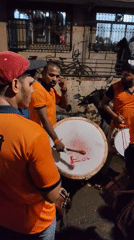 Ganesh Chaturthi procession rolls through Mumbai streets at night