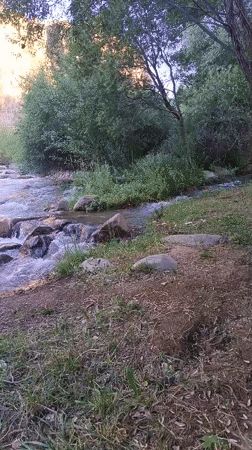 Turbulent river flows through rocky Akhmatabad landscape