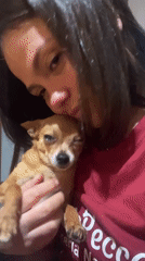 Woman shares intimate moment with pet Chihuahua in Ceraso