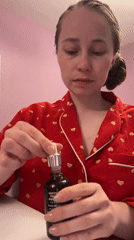 Woman documents evening skincare routine in Saint Petersburg