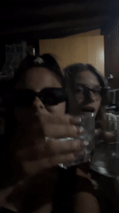 Two Women Document Evening Social Gathering Across Multiple Locations